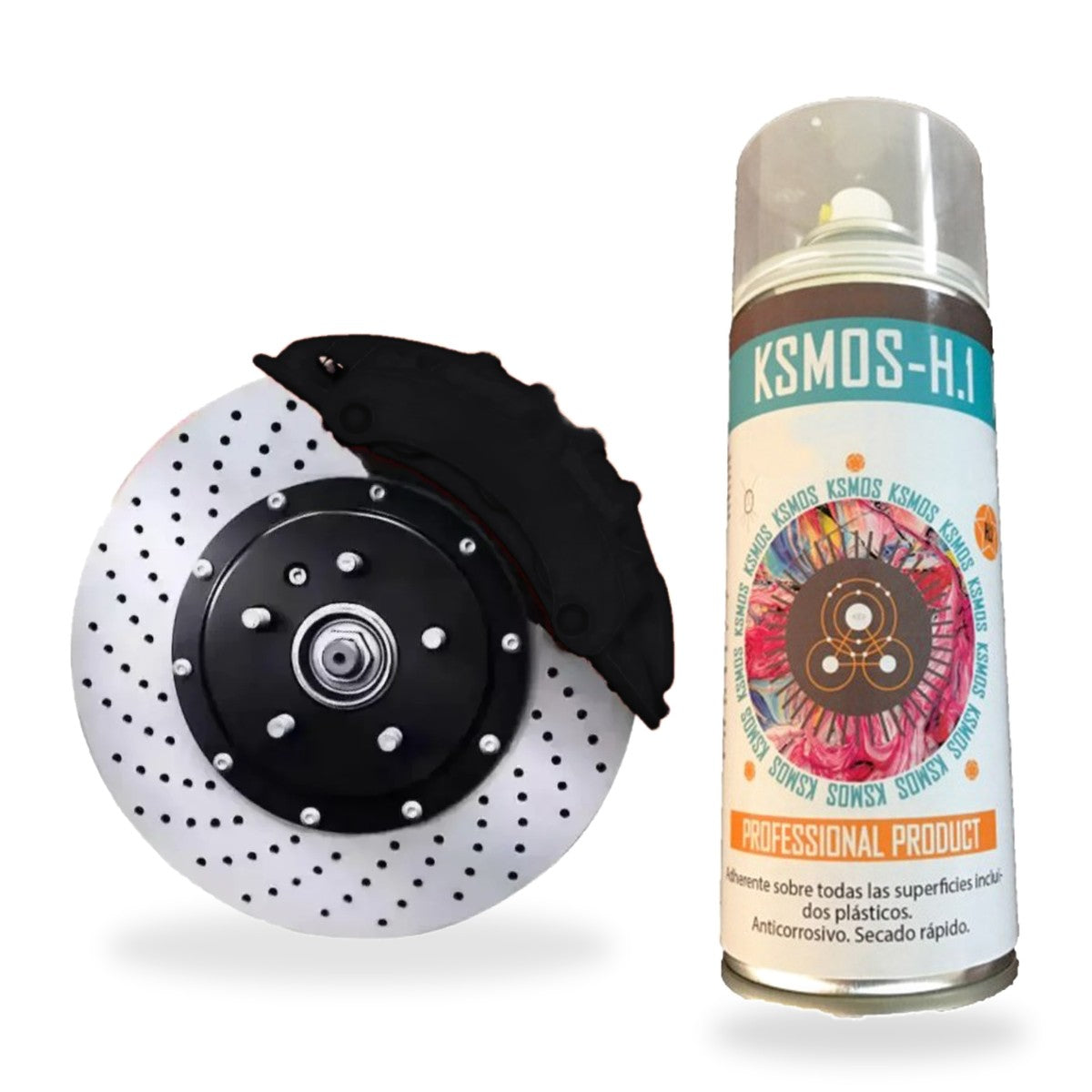 Pintura anticalórica para pinzas de freno y escape · Negro brillo