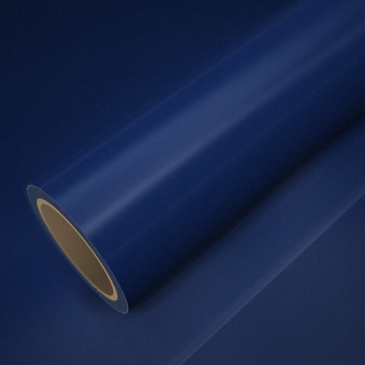 Rollo de vinilo ICR® azul medianoche Super Paint sobre una lámina del mismo vinilo