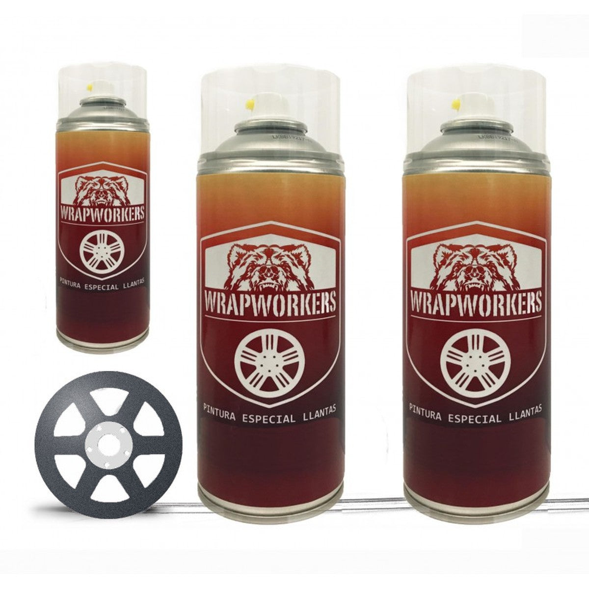 Kit para pintar llantas en spray · Gun Metal brillo