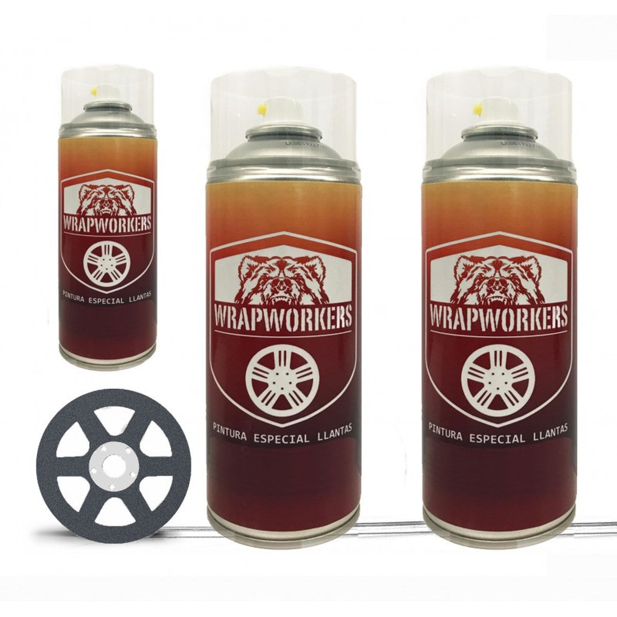 Kit para pintar llantas en spray · Gun Metal mate