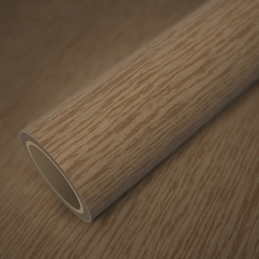 Rollo de vinilo madera haya sobre una lámina del mismo vinilo